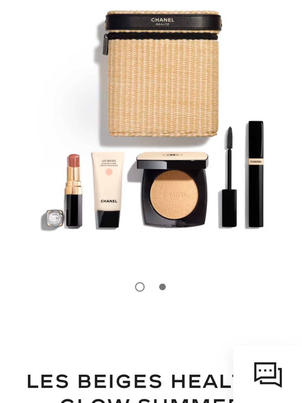 CHANEL Les Beiges Nude Makeup Set with Raffia Case